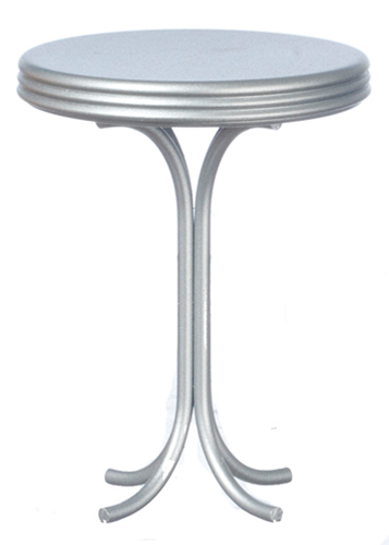Round Tall Table, Silver